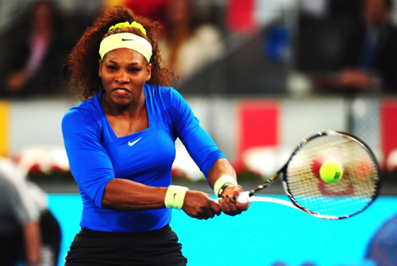MADRID, SPAIN - MAY 08: Serena Williams of USA plays a backhand during her 2nd round match against Anasasia Pavlyuchenkova of Russia during the Mutua Madrilena Madrid Open at the Caja Magica on May 8, 2012 in Madrid, Spain. (Photo by Mike Hewitt/Getty Images) MADRID, SPAIN - MAY 08: Serena Williams of USA plays a backhand during her 2nd round match against Anasasia Pavlyuchenkova of Russia during the Mutua Madrilena Madrid Open at the Caja Magica on May 8, 2012 in Madrid, Spain. (Photo by Mike Hewitt/Getty Images)