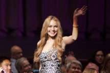 GLEE: Lindsay Lohan (guest-starring as herself) judges the competition in the second hour of a special two-hour "Props/Nationals" episode of GLEE airing Tuesday, May 15 (8:00-10:00 PM ET/PT) on FOX.