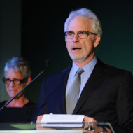 SANTA MONICA, CA - JUNE 04: Presenters Christopher Guest and Jamie Lee Curtis speak onstage at Global Green USA's 15th annual Millenium Awards at the Fairmont Miramar Hotel on June 4, 2011 in Santa Monica, California. (Photo by Alberto E. Rodriguez/Getty Images for Global Green) SANTA MONICA, CA - JUNE 04: Presenters Christopher Guest and Jamie Lee Curtis speak onstage at Global Green USA's 15th annual Millenium Awards at the Fairmont Miramar Hotel on June 4, 2011 in Santa Monica, California. (Photo by Alberto E. Rodriguez/Getty Images for Global Green)
