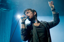 Chris Keating of Yeasayer performs on stage at The Roundhouse on October 21, 2010 in London, England.