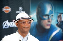 Actor Samuel L Jackson arrives for the the world premiere of "Marvel’s The Avengers" at the El Capitan Theatre in Hollywood, California, April 11, 2012. AFP PHOTO / Robyn Beck (Photo credit should read ROBYN BECK/AFP/Getty Images)