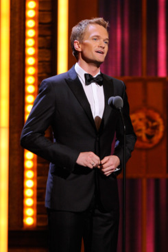 Neil Patrick Harris speaks on stage during the 65th Annual Tony Awards at the Beacon Theatre