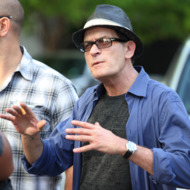 Charlie Sheen gets annoyed as a Staples Center employee reportedly refused to let him back in the Stadium after he and his friends stepped outside for a smoke break during Game 4 of the Stanley Cup Finals at the Staples Center in Los Angeles, CA. Charlie Sheen gets annoyed as a Staples Center employee reportedly refused to let him back in the Stadium after he and his friends stepped outside for a smoke break during Game 4 of the Stanley Cup Finals at the Staples Center in Los Angeles, CA.