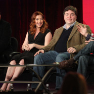 PASADENA, CA - JANUARY 11: (L-R) Actor Jason Segel, actress Alyson Hannigan, co-creators Carter Bays and Craig Thomas of the television show "How I Met Your Mother" speak during the CBS portion of the 2012 Television Critics Association Press Tour at The Langham Huntington Hotel and Spa on January 11, 2012 in Pasadena, California. (Photo by Frederick M. Brown/Getty Images) PASADENA, CA - JANUARY 11: (L-R) Actor Jason Segel, actress Alyson Hannigan, co-creators Carter Bays and Craig Thomas of the television show "How I Met Your Mother" speak during the CBS portion of the 2012 Television Critics Association Press Tour at The Langham Huntington Hotel and Spa on January 11, 2012 in Pasadena, California. (Photo by Frederick M. Brown/Getty Images)