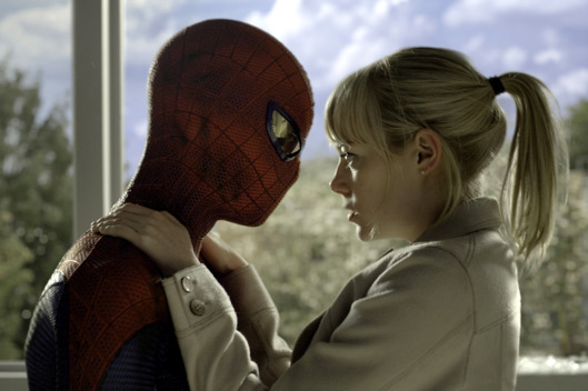Andrew Garfield as Spider-Man and Emma Stone star in Columbia Pictures' "The Amazing Spider-Man."