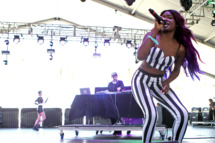 Rapper/singer Azealia Banks performs onstage during day 2 of the 2012 Coachella Valley Music & Arts Festival