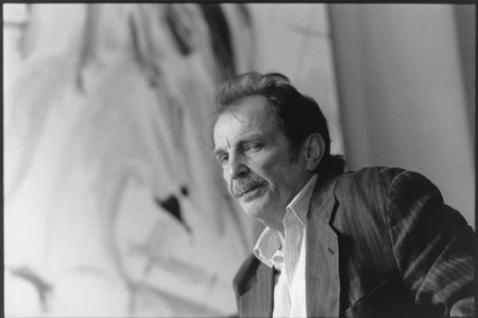 Austrian artist Franz West. Vienna. Photograph. 2002.