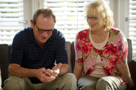 Arnold Soames (TOMMY LEE JONES) and Kay Soames (MERYL STREEP) in Columbia Pictures' HOPE SPRINGS.