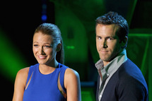 UNIVERSAL CITY, CA - JUNE 05: Actors Blake Lively (L) and Ryan Reynolds speak onstage during the 2011 MTV Movie Awards at Universal Studios' Gibson Amphitheatre on June 5, 2011 in Universal City, California. (Photo by Kevin Winter/Getty Images)