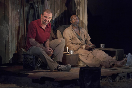 Photo: "The Train Driver" Written & directed by Athol Fugard
with
Simon: Leon Addison Brown
Roelf: Ritchie Coster
CREATIVE TEAM:
Scenic Design: Christopher H. Barreca
Costume Design: Susan Hilferty
Lighting Design: Stephen Strawbrisge
Sound Design: Brett Jarvis
Original Music: Doug Wieselman
Dialect Coach: Barbara Rubin
Casting: Telsey + Company
Production Stage Manager: Linda Marve
presented by the Signature Theatre; dress rehearsal photographed: Saturday, August 11, 2008; 7:30 PM at The Romulus Linney Courtyard Theatre; The Signature Theatre; New York, NY. Photograph: © 2012 Richard Termine for The New York Times
PHOTO CREDIT - Richard Termine for The New York Times Photo: "The Train Driver" Written & directed by Athol Fugard
with
Simon: Leon Addison Brown
Roelf: Ritchie Coster
CREATIVE TEAM:
Scenic Design: Christopher H. Barreca
Costume Design: Susan Hilferty
Lighting Design: Stephen Strawbrisge
Sound Design: Brett Jarvis
Original Music: Doug Wieselman
Dialect Coach: Barbara Rubin
Casting: Telsey + Company
Production Stage Manager: Linda Marve
presented by the Signature Theatre; dress rehearsal photographed: Saturday, August 11, 2008; 7:30 PM at The Romulus Linney Courtyard Theatre; The Signature Theatre; New York, NY. Photograph: © 2012 Richard Termine for The New York Times
PHOTO CREDIT - Richard Termine for The New York Times