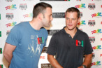 Actors Ben Affleck (L) and Matt Damon arrive at the Ante Up for Africa celebrity poker tournament at the Rio Hotel & Casino July 2, 2009 in Las Vegas, Nevada. Proceeds from the event will benefit survivors of the humanitarian crisis in Darfur, Sudan. Actors Ben Affleck (L) and Matt Damon arrive at the Ante Up for Africa celebrity poker tournament at the Rio Hotel & Casino July 2, 2009 in Las Vegas, Nevada. Proceeds from the event will benefit survivors of the humanitarian crisis in Darfur, Sudan.