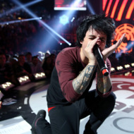 LAS VEGAS, NV - SEPTEMBER 21: Frontman Billie Joe Armstrong of Green Day performs onstage during the 2012 iHeartRadio Music Festival at the MGM Grand Garden Arena on September 21, 2012 in Las Vegas, Nevada. (Photo by Christopher Polk/Getty Images for Clear Channel) LAS VEGAS, NV - SEPTEMBER 21: Frontman Billie Joe Armstrong of Green Day performs onstage during the 2012 iHeartRadio Music Festival at the MGM Grand Garden Arena on September 21, 2012 in Las Vegas, Nevada. (Photo by Christopher Polk/Getty Images for Clear Channel)