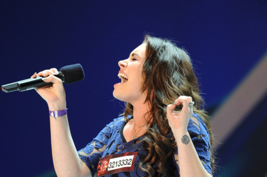 Sophie Simmons performs in front of the judges on an all new epsiode of THE X FACTOR airing Wednesday Sep. 26