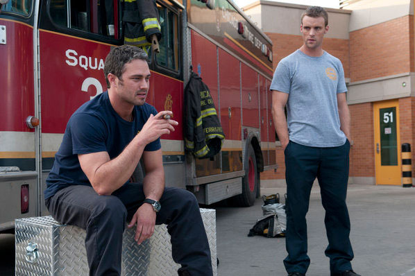 CHICAGO FIRE -- "Pilot" -- Pictured: (l-r) Taylor Kinney as Kelly Severide, Jesse Spencer as Matthew Casey.