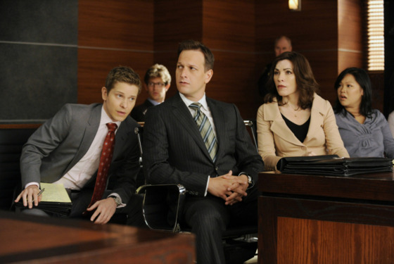 "Two Girls, One Code"--Cary (Matt Czuchry, left), Will (Josh Charles, center) and Alicia (Julianna Margulies, right) discuss strategy for their latest case, on THE GOOD WIFE, Sunday Oct 14 (9:00-10:00 PM, ET/PT) on the CBS Television Network. "Two Girls, One Code"--Cary (Matt Czuchry, left), Will (Josh Charles, center) and Alicia (Julianna Margulies, right) discuss strategy for their latest case, on THE GOOD WIFE, Sunday Oct 14 (9:00-10:00 PM, ET/PT) on the CBS Television Network.