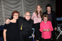 (L-R) Guest, Ben Lewin, Helen Hunt, Dr. Ruth Westheimer and John Hawkes attend the "The Sessions" New York Screening Q&A at the Dolby 88 Theater on October 18, 2012 in New York City.