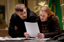 Stephen Holder (Joel Kinnaman) and Sarah Linden (Mireille Enos) - The Killing - Season 2, Episode 12