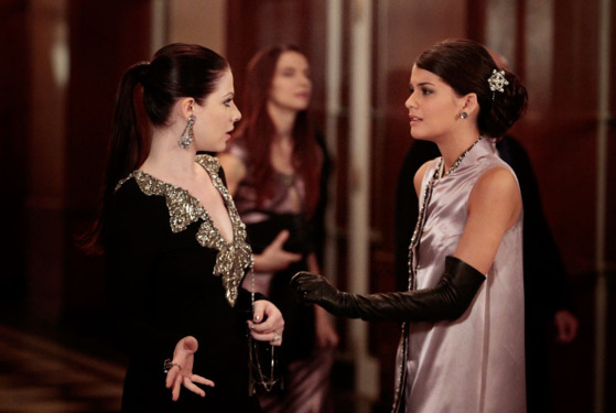 GOSSIP GIRl-- "Monstrous Ball" -- (L-R): Michelle Trachtenberg as Georgina Sparks and Sofia Black-D'Elia as Sage GOSSIP GIRl-- "Monstrous Ball" -- (L-R): Michelle Trachtenberg as Georgina Sparks and Sofia Black-D'Elia as Sage