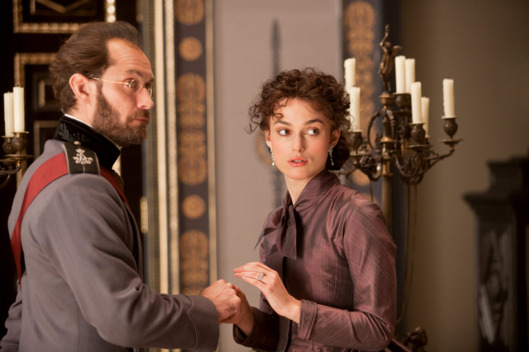 Jude Law (L) stars as Alexei Karenin and Keira Knightley (R) stars as Anna in Joe Wright’s ANNA KARENINA, a Focus Features release.