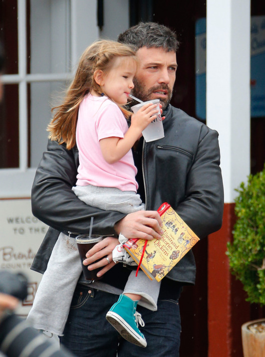 Ben Affleck takes his daughter Seraphina to the Brentwood Market.