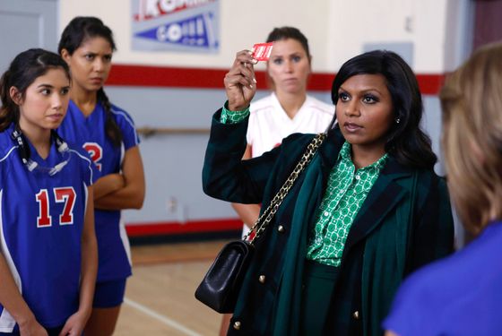 THE MINDY PROJECT: Mindy (Mindy Kaling, second from R) passes out condoms to a high school volleyball class in the "Teen Patient" episode of THE MINDY PROJECT airing Tuesday, Nov. 27 (9:30-10:00 PM ET/PT) on FOX. Also pictured Kara Crane (L)
