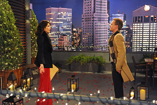 "The Final Page, Part One And Two" -- With Christmas fast approaching, Barney (Neil Patrick Harris, right) tells Ted that he plans on proposing to Patrice, which leads Ted to debate whether or not to tell Robin (Cobie Smulders, left), on a special one-hour episode of HOW I MET YOUR MOTHER, Monday, Dec. 17 (8:00-9:00 PM, ET/PT) on the CBS Television Network. Photo: Ron P. Jaffe/Fox ???2012 Fox Television. All Rights Reserved.