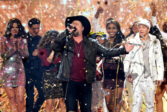 Winner Tate Stevens performs during FOX's "The X Factor" Season 2 Finale (8:00-9:00PM ET/PT) on FOX on December 20, 2012 in Hollywood, California. Winner Tate Stevens performs during FOX's "The X Factor" Season 2 Finale (8:00-9:00PM ET/PT) on FOX on December 20, 2012 in Hollywood, California.