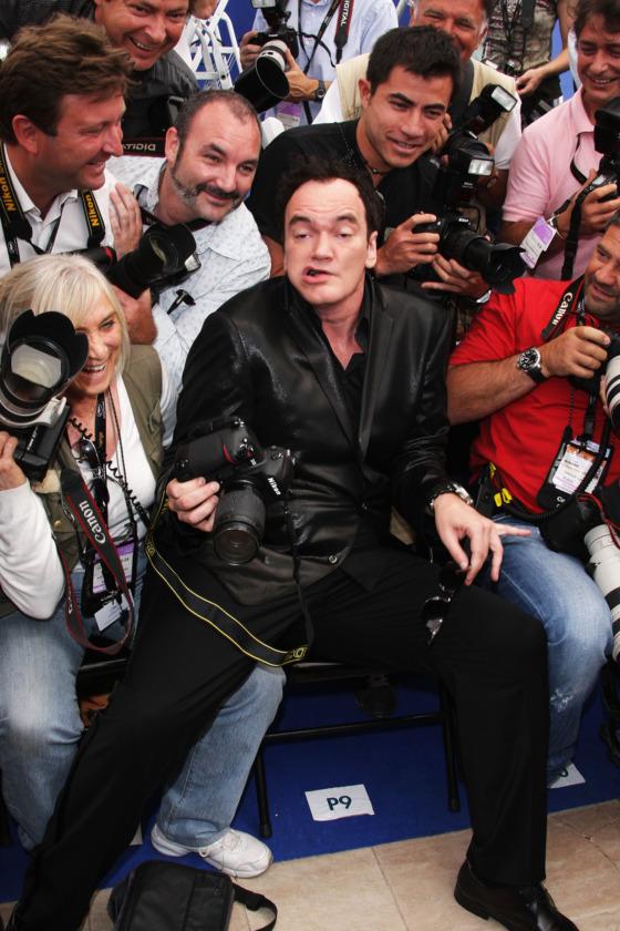 CANNES, FRANCE - MAY 22: Quentin Tarantino sits with the photographers as he attends the Lecon De Cinema Photocall at the Palais des Festivals during the 61st International Cannes Film Festival on May 22, 2008 in Cannes, France. (Photo by Francois Durand/Getty Images) CANNES, FRANCE - MAY 22: Quentin Tarantino sits with the photographers as he attends the Lecon De Cinema Photocall at the Palais des Festivals during the 61st International Cannes Film Festival on May 22, 2008 in Cannes, France. (Photo by Francois Durand/Getty Images)
