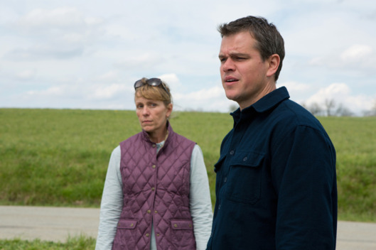 (l to r) Frances McDormand stars as Sue and Matt Damon stars as Steve in Gus Van Sant's PROMISED LAND.