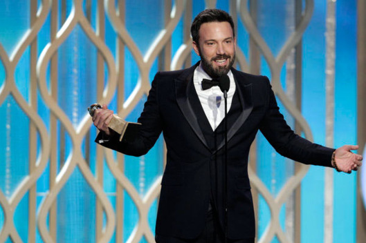 70th ANNUAL GOLDEN GLOBE AWARDS -- Pictured: Winner, Ben Affleck, Best Director - Motion Picture, "Argo" on stage during the 70th Annual Golden Globe Awards held at the Beverly Hilton Hotel on January 13, 2013.