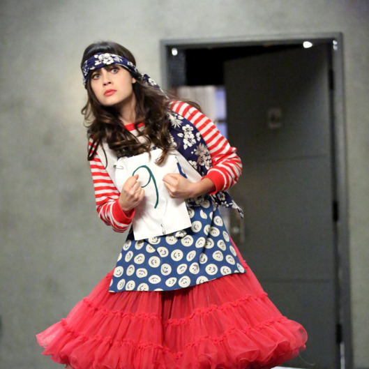 NEW GIRL: When the guys go out on a "bro's night," Jess (Zooey Deschanel) hears strange noises in the loft in the "Cooler" episode of NEW GIRL airing Tuesday, Jan. 29 (9:00-9:30 PM ET/PT) on FOX.