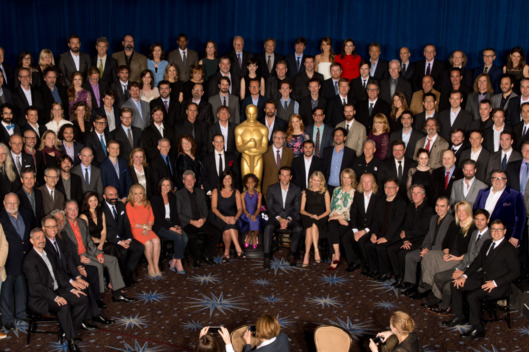 Nominees for the 85th Academy Awards? pose for a group photo at the Academy of Motion Picture Arts and Sciences' Oscar? Nominees Luncheon in Beverly Hills, California, Monday, February 4, 2013. The 85th Academy Awards will be presented on Sunday, February 24, 2013 at the Kodak Theatre at Hollywood & Highland Center?, and televised live by the ABC Television Network
