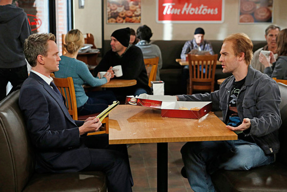 "P. S. I Love You" -- Barney (Neil Patrick Harris, left) uncovers the lost episode of Robin's "Underneath the Tunes," as Robin Sparkles, on HOW I MET YOUR MOTHER, Monday, Feb. 4 (8:00-8:30 PM, ET/PT) on the CBS Television Network. Also pictured: James Van Der Beek (right) guest Stars as Robin's Ex-Boyfriend Simon "P. S. I Love You" -- Barney (Neil Patrick Harris, left) uncovers the lost episode of Robin's "Underneath the Tunes," as Robin Sparkles, on HOW I MET YOUR MOTHER, Monday, Feb. 4 (8:00-8:30 PM, ET/PT) on the CBS Television Network. Also pictured: James Van Der Beek (right) guest Stars as Robin's Ex-Boyfriend Simon