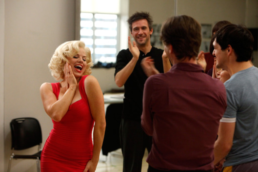 SMASH -- "Understudy" Episode 110 -- Pictured: (l-r) Megan Hilty as Ivy Lynn, Jack Davenport as Derek Wills