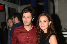 Adam Brody and Leighton Meester attend The Cinema Society with The Hollywood Reporter & Samsung Galaxy S III host a screening of "The Oranges" After Party at Jimmy's at James Hotel on September 14, 2012 in New York City.