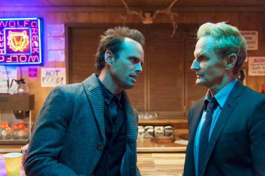 JUSTIFIED -- Kin -- Episode 5 (Airs Tuesday, February 5, 10:00 pm e/p) -- Pictured: (L-R) Walton Goggins as Boyd Crowder, Jere Burns as Wynn Duffy