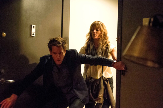 THE FOLLOWING: In a flashback scene, Ryan's (Kevin Bacon, L) sister Jenny (guest star Susan Misner, R), takes care of him after he drinks too much in the "Mad Love" episode of THE FOLLOWING airing Monday, Feb. 11 (9:00-10:00 PM ET/PT)