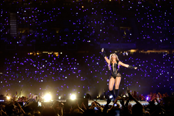 Singer Beyonce performs during the Pepsi Super Bowl XLVII Halftime Show at the Mercedes-Benz Superdome on February 3, 2013 in New Orleans, Louisiana. Singer Beyonce performs during the Pepsi Super Bowl XLVII Halftime Show at the Mercedes-Benz Superdome on February 3, 2013 in New Orleans, Louisiana.