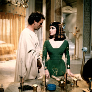 Richard Burton as Marc Antony with Liz Taylor as Cleopatra Richard Burton as Marc Antony with Liz Taylor as Cleopatra