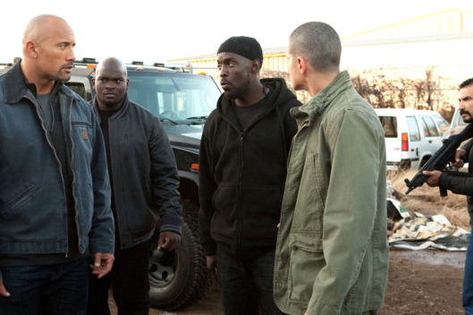 (L to R) DWAYNE JOHNSON, SHUN HAGINS, MICHAEL WILSON, JAIME MEDELES and FERNANDEZ OSVALDO star in SNITCH