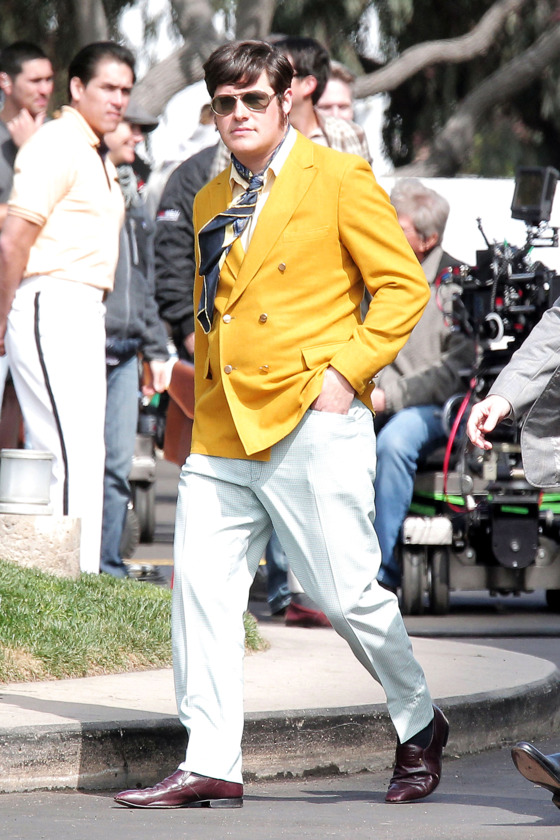 Tuesday March 5, 2013. Jon Hamm, John Slattery and Rich Sommer film a scene for their hit TV show "Mad Men" in Los Angeles. The trio can be seen riding around in a red, vintage Mustang Convertible as they filmed scenes for an upcoming episode. Tuesday March 5, 2013. Jon Hamm, John Slattery and Rich Sommer film a scene for their hit TV show "Mad Men" in Los Angeles. The trio can be seen riding around in a red, vintage Mustang Convertible as they filmed scenes for an upcoming episode.