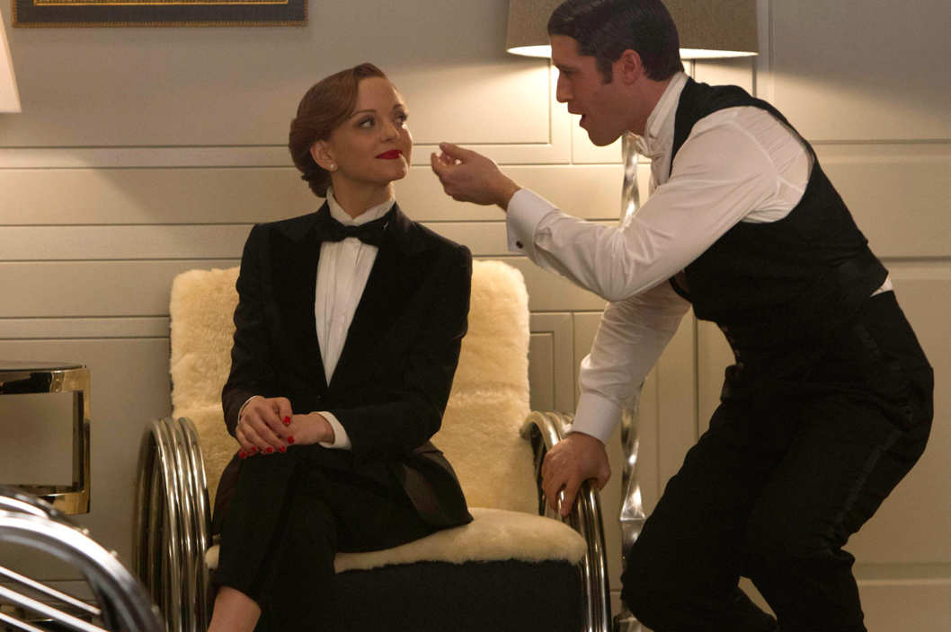 GLEE: Will (Matthew Morrison, R) and Emma (Jayma Mays, L) perform in the "Girls (And Boys) On Film" episode of GLEE airing at a special time Thursday, March 7 (9:30-10:30 PM ET/PT)