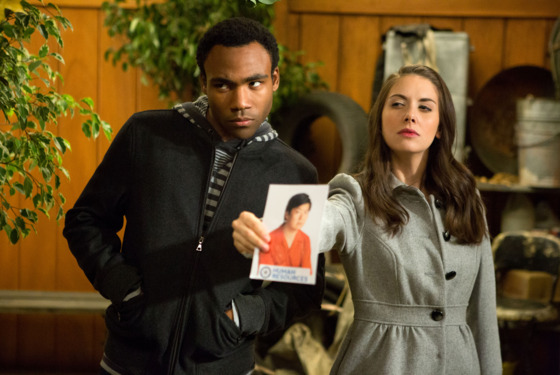 COMMUNITY -- "Advanced Documentary Filmmaking" Episode 408 -- Pictured: (l-r) Donald Glover as Troy, Alison Brie as Annie COMMUNITY -- "Advanced Documentary Filmmaking" Episode 408 -- Pictured: (l-r) Donald Glover as Troy, Alison Brie as Annie