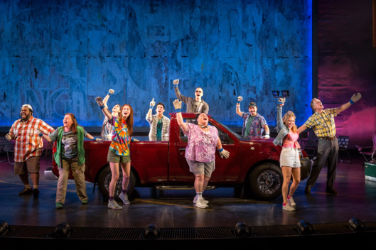3/12/2013 - New York, New York. Rock musical "Hands on a Hard Body" performing at the Brooks Atkinson Theater in New York.