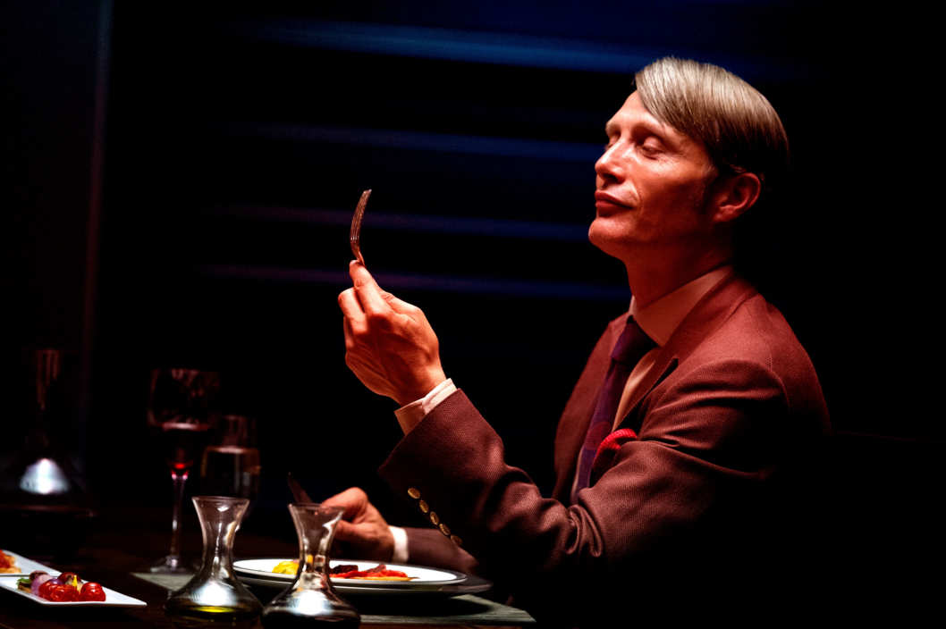 HANNIBAL -- "Apertif" Episode 101 -- Pictured: Mads Mikkelson as Dr. Hannial Lecter -- (Photo by: Brooke Palmer/NBC)