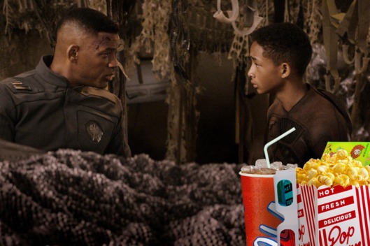 Will Smith, left, and Jaden Smith star in Columbia Pictures' "After Earth."