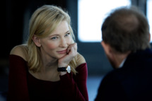 Cate Blanchett speaks with Sydney Theatre Company Artistic Director, Andrew Upton during the launch of 'Suncorp Twenties', a new theatre ticketing initiative on May 10, 2013 in Sydney, Australia.