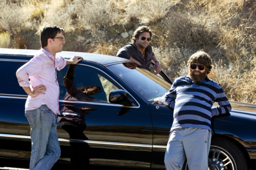 (L-r) ED HELMS as Stu, BRADLEY COOPER as Phil and ZACH GALIFIANAKIS as Alan in Warner Bros. Pictures’ and Legendary Pictures’ comedy “THE HANGOVER PART III.”