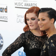LAS VEGAS, NV - MAY 19: Caroline Hjelt (L) and Aino Jawo of Icona Pop arrive at the 2013 Billboard Music Awards at the MGM Grand Garden Arena on May 19, 2013 in Las Vegas, Nevada. (Photo by David Becker/Getty Images) LAS VEGAS, NV - MAY 19: Caroline Hjelt (L) and Aino Jawo of Icona Pop arrive at the 2013 Billboard Music Awards at the MGM Grand Garden Arena on May 19, 2013 in Las Vegas, Nevada. (Photo by David Becker/Getty Images)