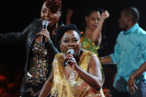 Ledisi and Sharon Jones perform onstage during VH1 Divas Celebrates Soul at Hammerstein Ballroom on December 18, 2011 in New York City. Ledisi and Sharon Jones perform onstage during VH1 Divas Celebrates Soul at Hammerstein Ballroom on December 18, 2011 in New York City.